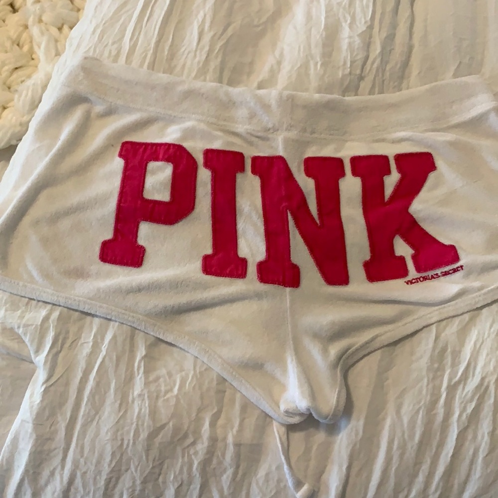 Victoria secret pink large short pink white